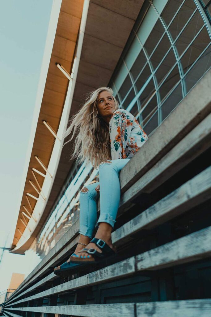 sunset woman